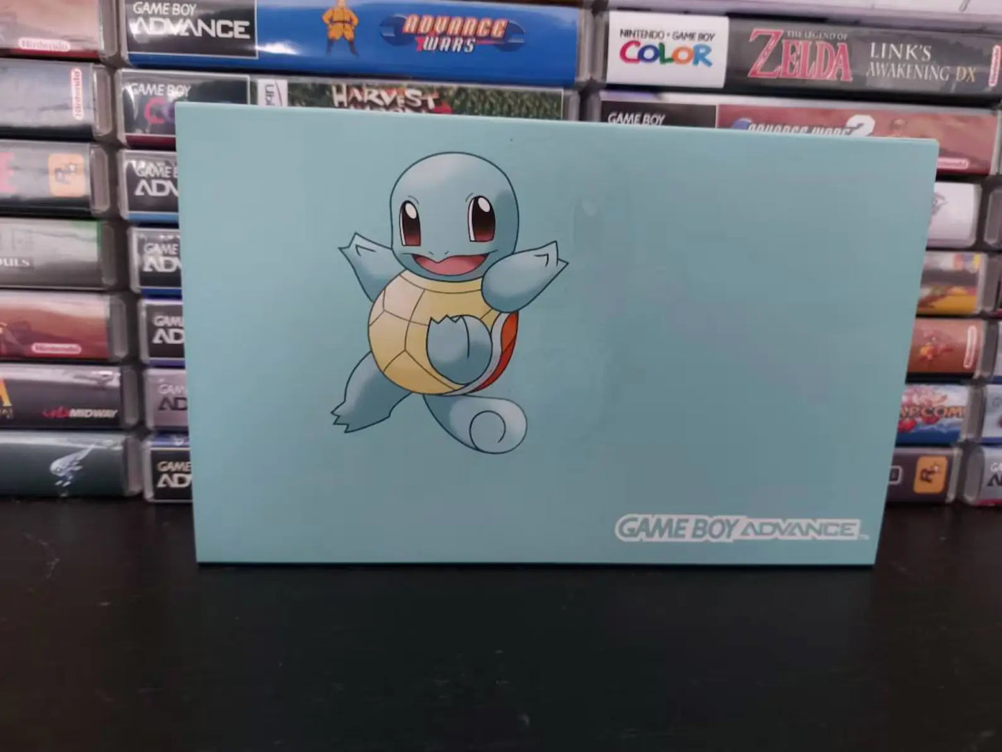 Squirtle GBA Custom UV Printed Shells Matching Box