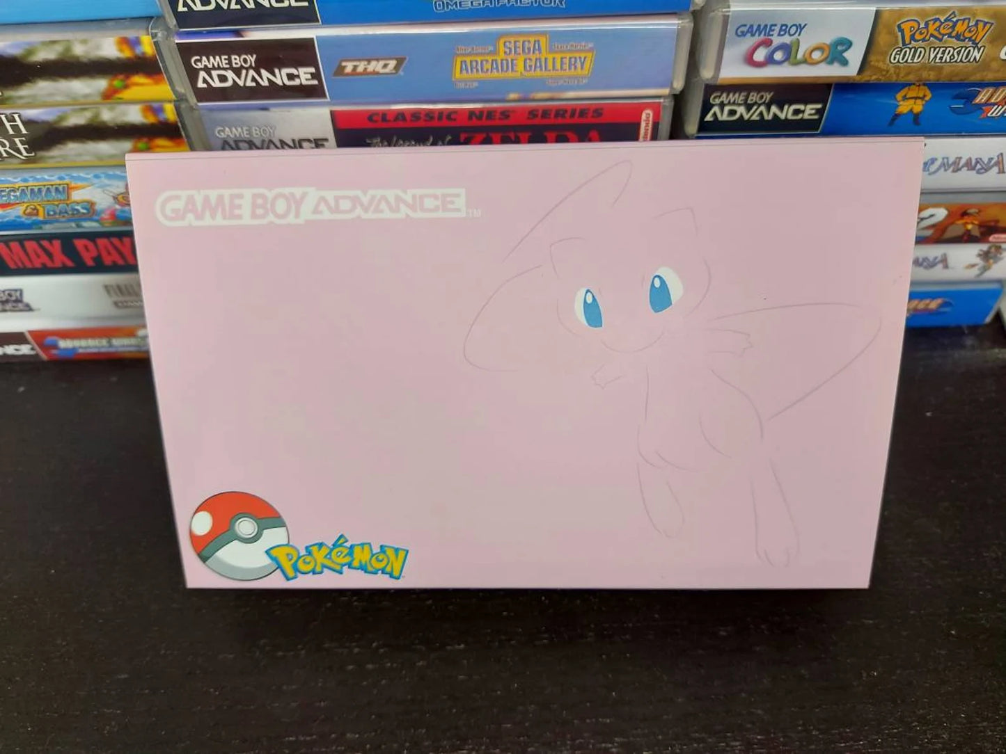 Mew GBA Custom UV Printed Shells Matching Box