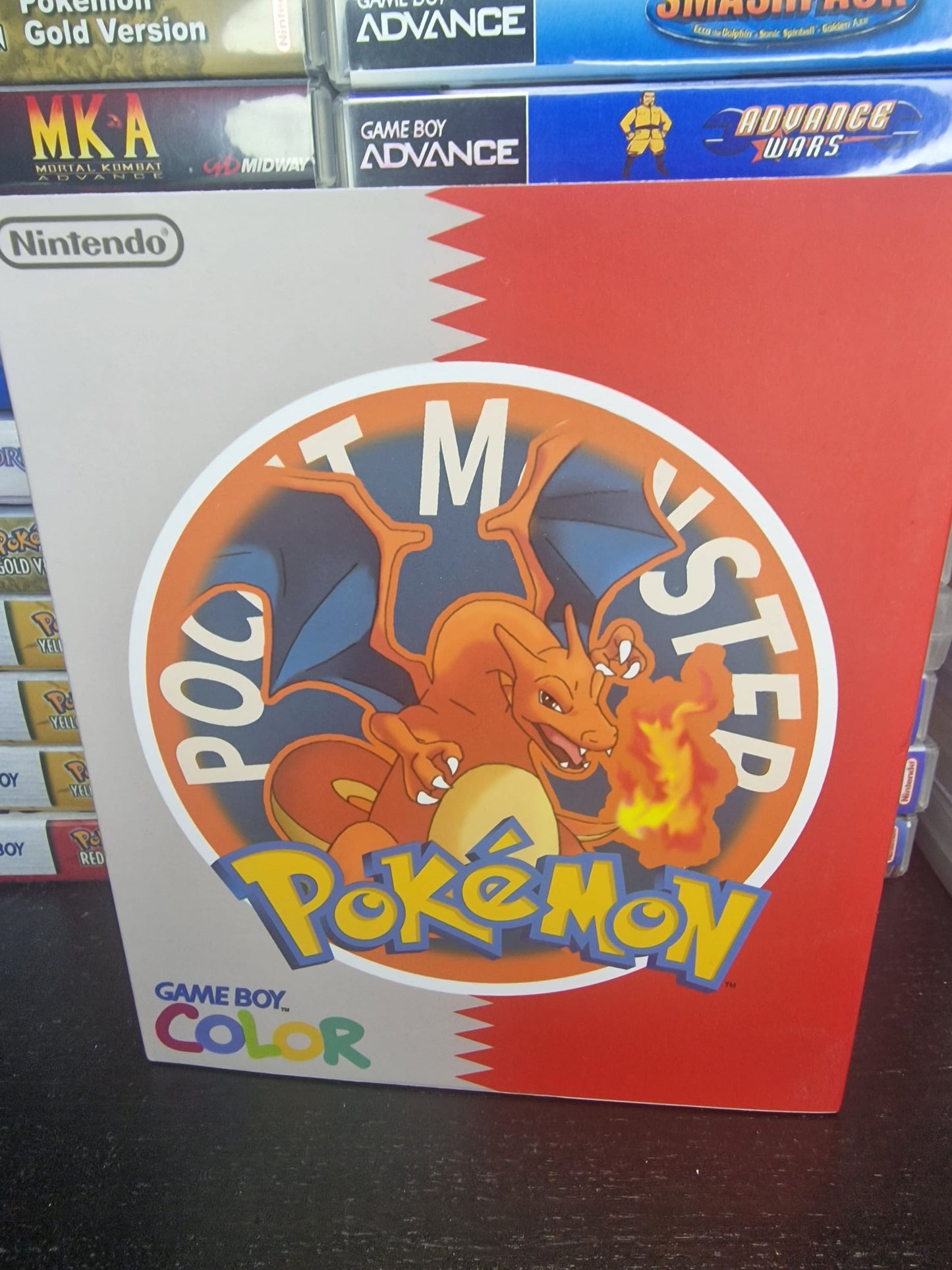 Charizard GBC Custom UV Printed Shells Matching Box