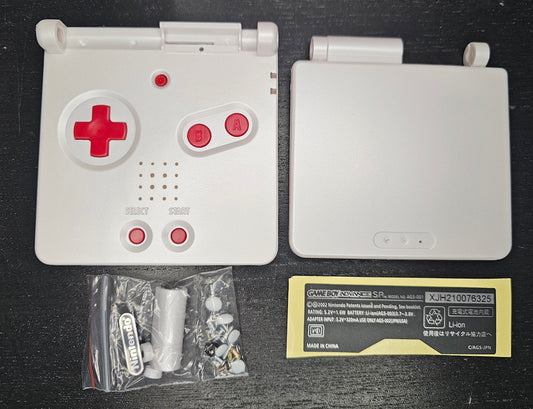 Gba sp Replacement Housing / Shell White & Red