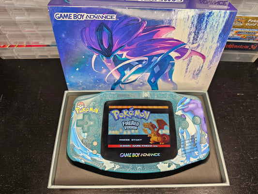 Nintendo Gameboy Advance Suicune Shell, Funnyplaying ITA backlit Screen. GBA. NWCR EXCLUSIVE