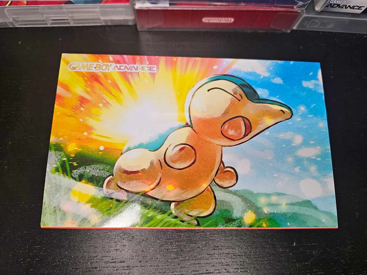 Cyndaquil GBA Custom UV Printed Shells Matching Box NWCR EXCLUSIVE