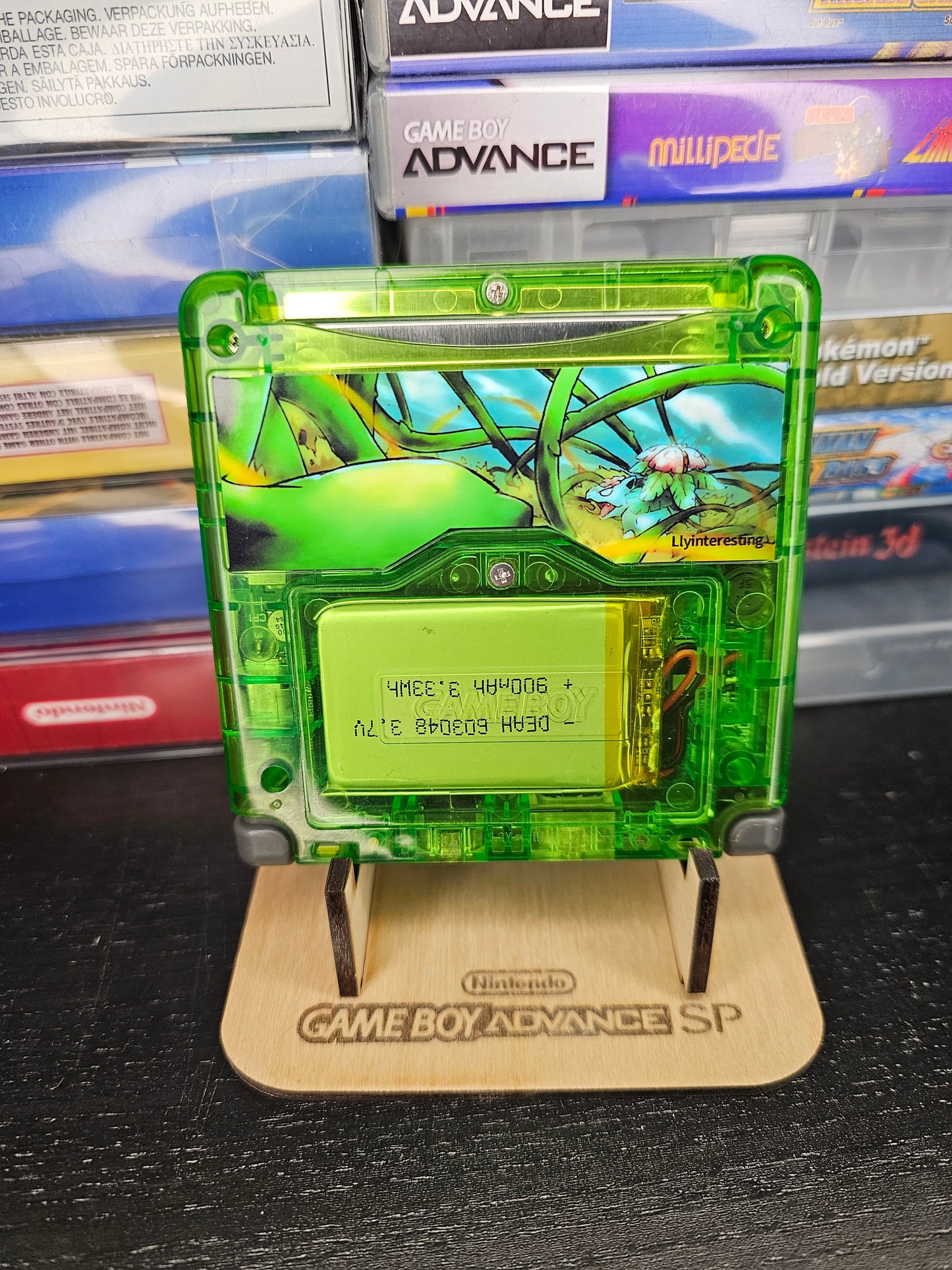 Nintendo Gameboy Advance sp Gba Ips v3 Venusaur 900mah Usb C Charging.