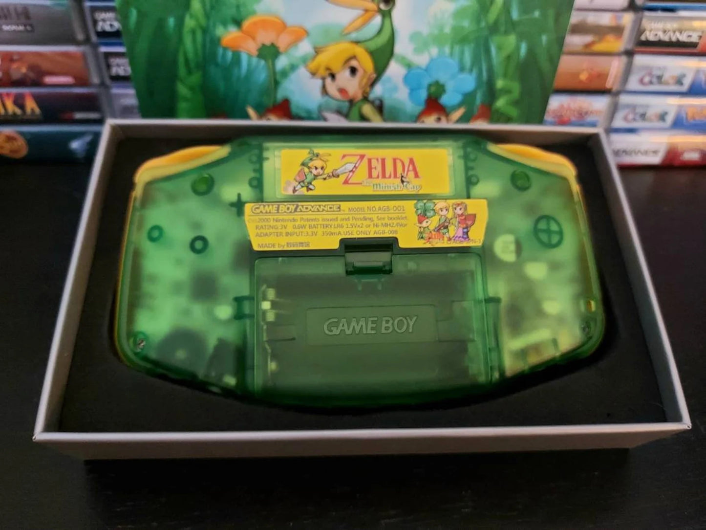 Zelda GBA Custom UV Printed Shells Matching Box