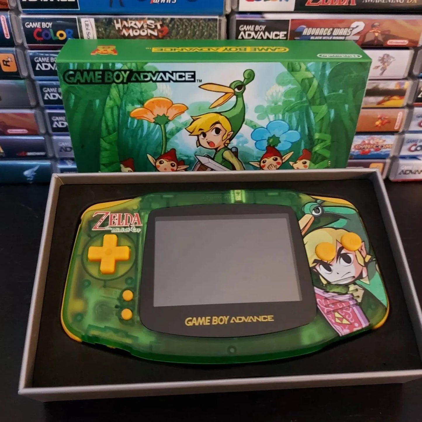 Zelda GBA Custom UV Printed Shells Matching Box