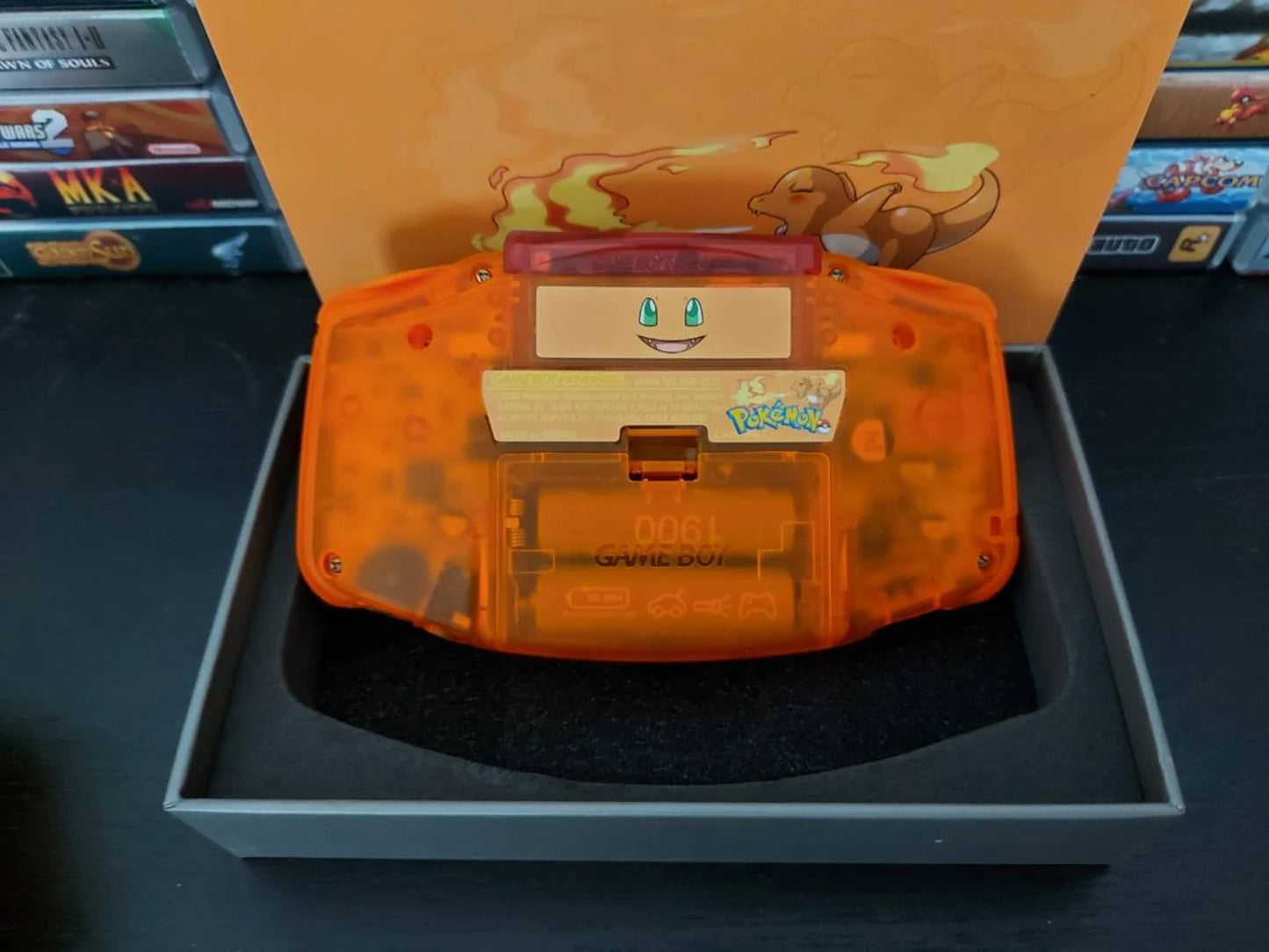 Charmander GBA Custom UV Printed Shells Matching Box