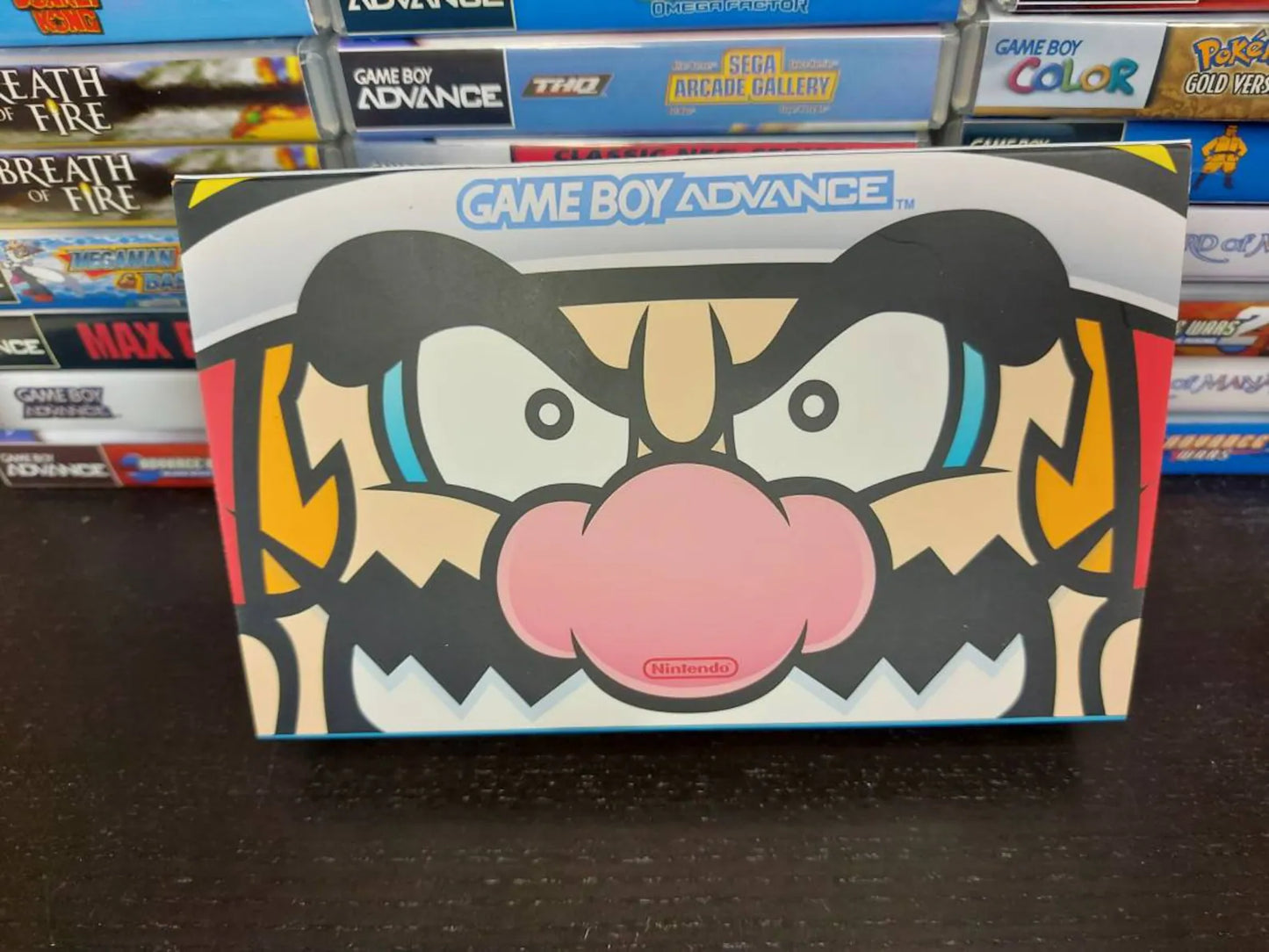 Wario GBA Custom UV Printed Shells Matching Box