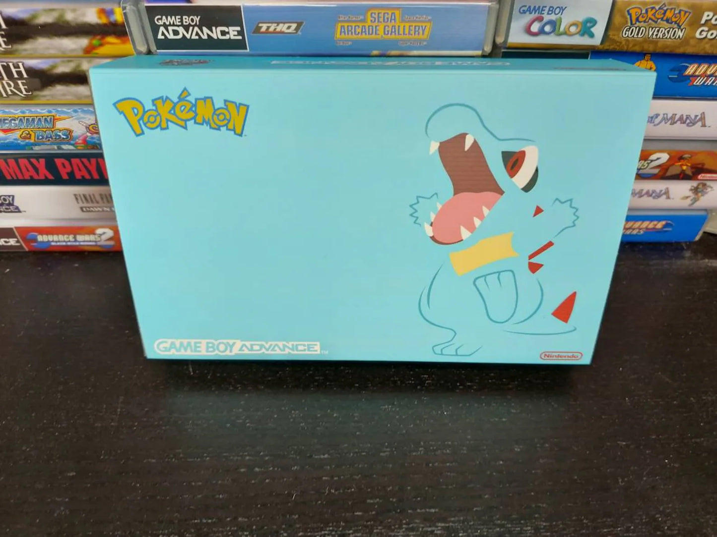 Totodile GBA Custom UV Printed Shells Matching Box