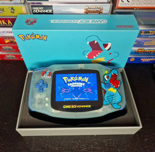 Totodile GBA Custom UV Printed Shells Matching Box