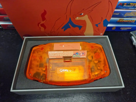 Charizard GBA Custom UV Printed Shells Matching Box