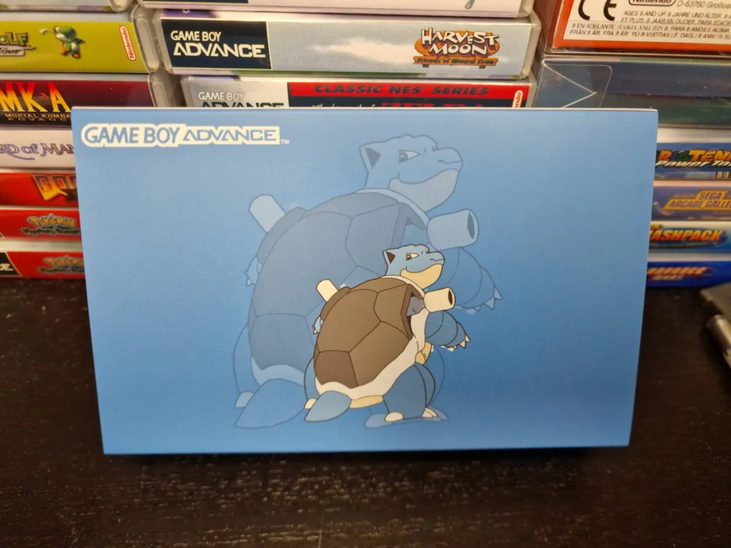 Blastoise GBA Custom UV Printed Shells Matching Box