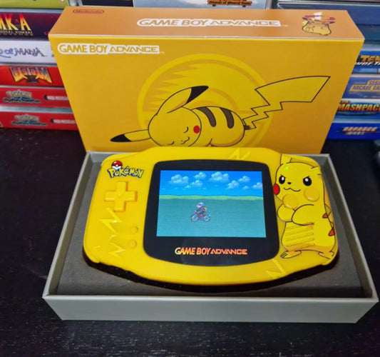 Pikachu GBA Custom UV Printed Shells Matching Box