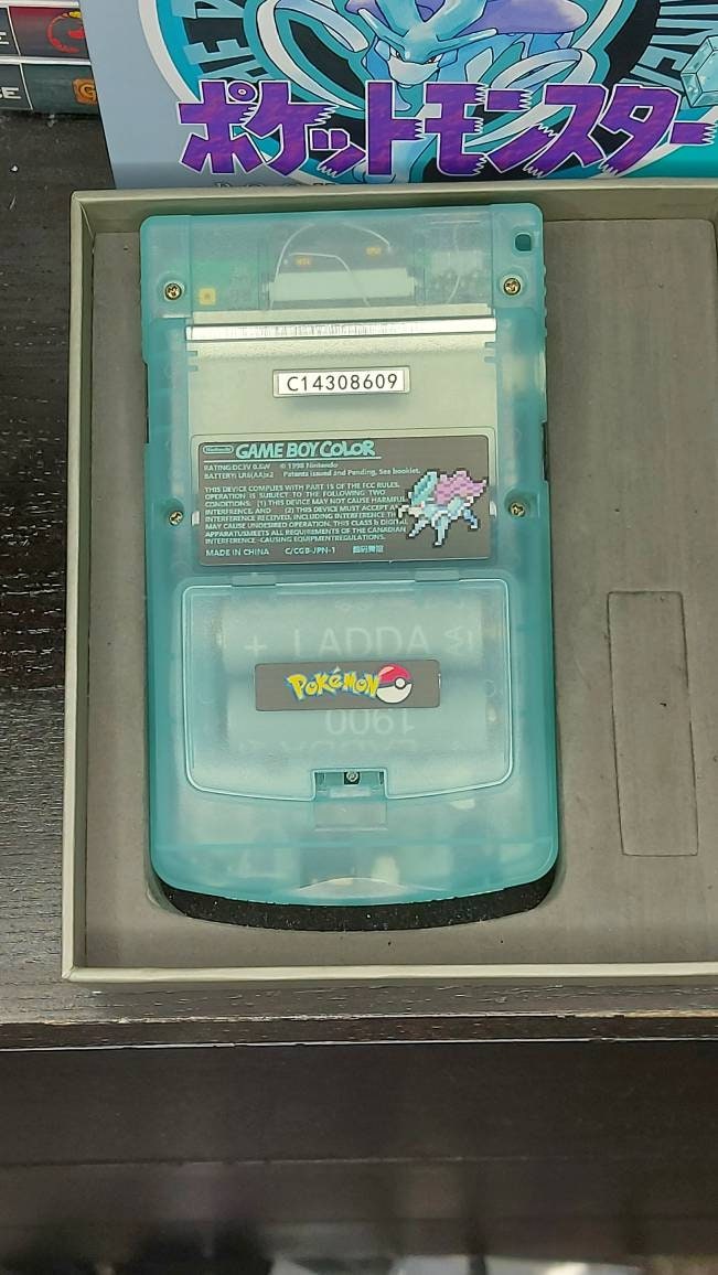 Suicune GBC Custom UV Printed Shells Matching Box