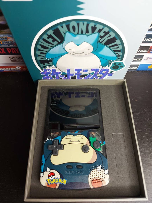 Snorlax GBC Custom UV Printed Shells Matching Box