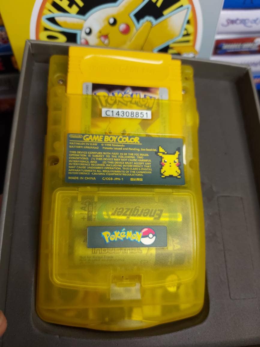 Pikachu GBC Custom UV Printed Shells Matching Box