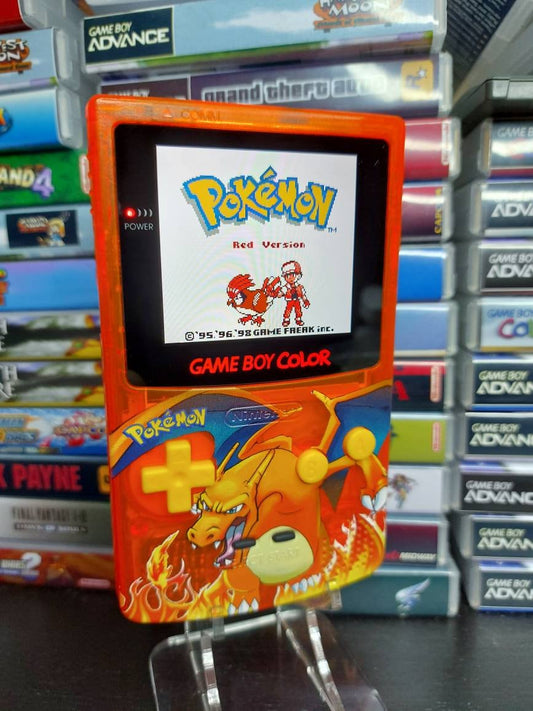 Charizard GBC Custom UV Printed Shells Matching Box