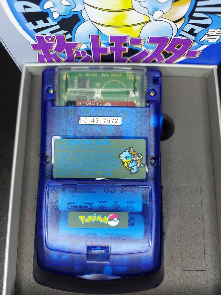 Blastoise GBC Custom UV Printed Shells Matching Box