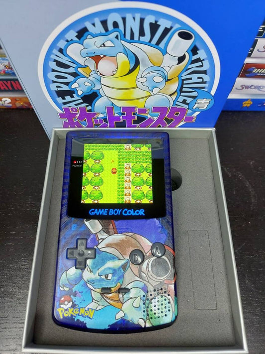 Blastoise GBC Custom UV Printed Shells Matching Box