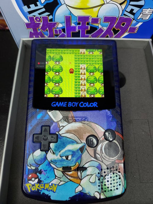 Blastoise GBC Custom UV Printed Shells Matching Box