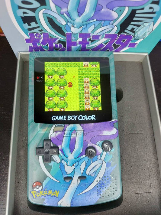 Suicune GBC Custom UV Printed Shells Matching Box