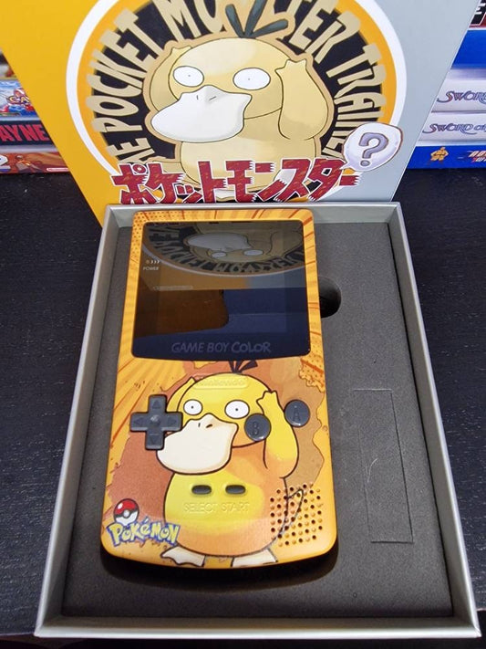 Psyduck GBC Custom UV Printed Shells Matching Box