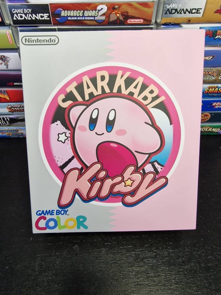 Kirby GBC Custom UV Printed Shells Matching Box