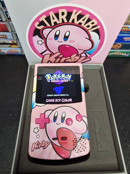 Kirby GBC Custom UV Printed Shells Matching Box