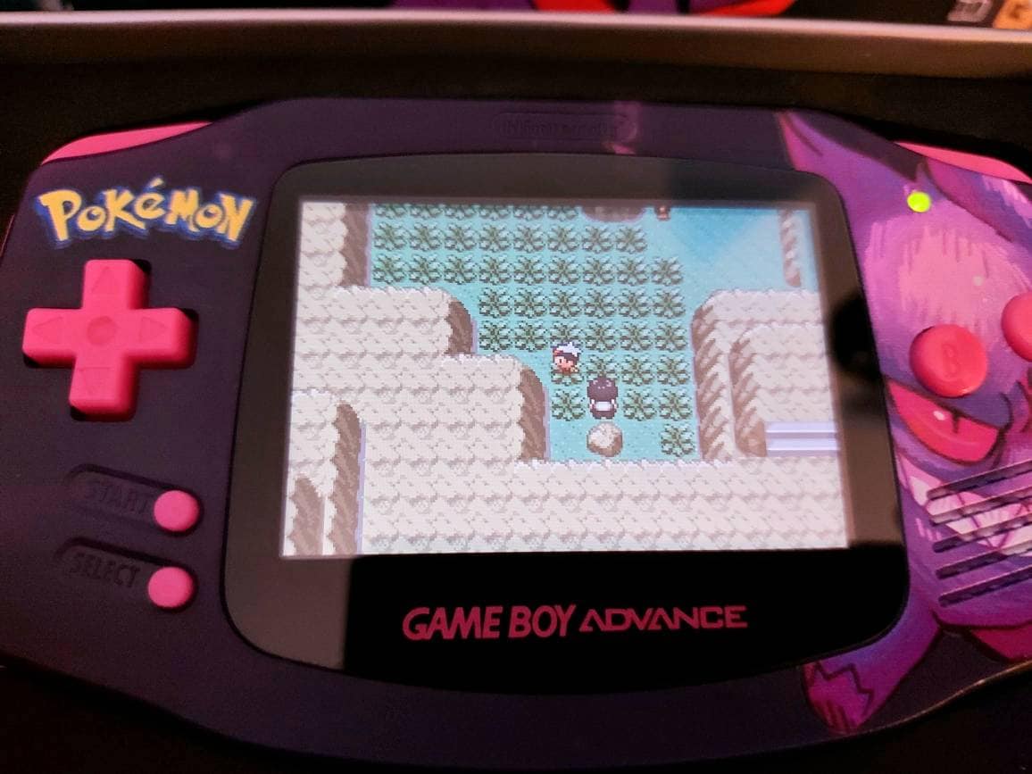 Nintendo Gameboy Advance Gengar Shell, Funnyplaying Ips / Ags 101 style backlit Screen. GBA.