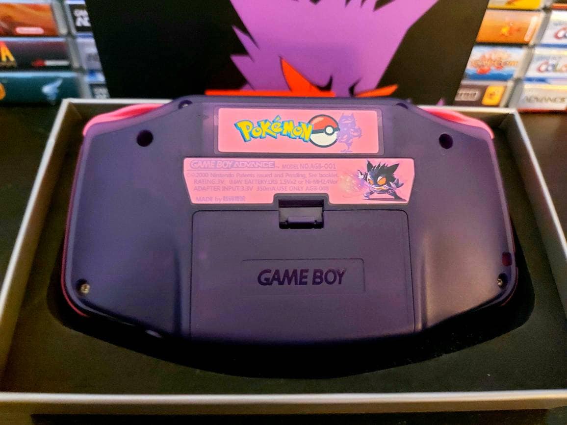 Nintendo Gameboy Advance Gengar Shell, Funnyplaying Ips / Ags 101 style backlit Screen. GBA.