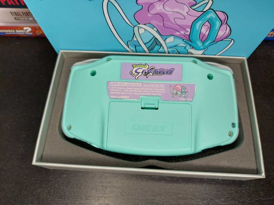 Nintendo Gameboy Advance Suicune Shell, Ips / Ag101 backlit Screen. GBA.