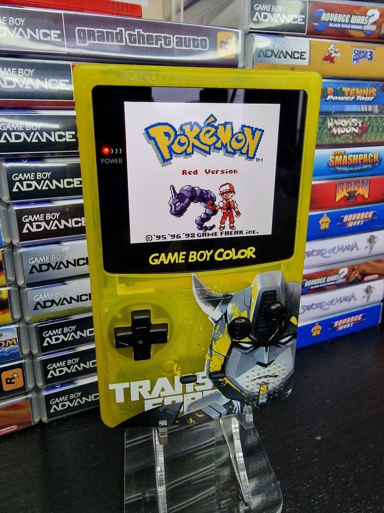 Nintendo Gameboy Color Uv Printed Transformers Bumblebee Shell Retro Pixel Q5 Ips Glass Screen. 25% Larger Screen.