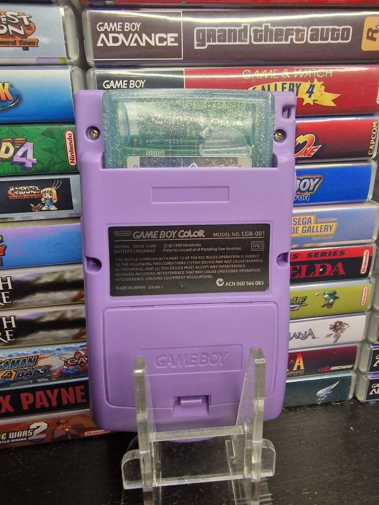 Nintendo Gameboy Color Uv Printed Gengar Shell Funnyplaying Retro Pixel Q5 Ips Screen. 25% Larger Screen.