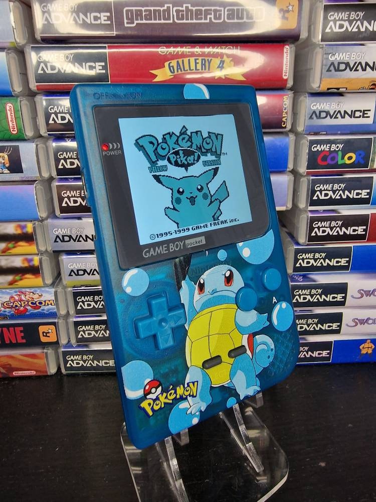 Nintendo Gameboy Pocket, Uv Printed Squirtle Shell Funny Playing Ips Screen.