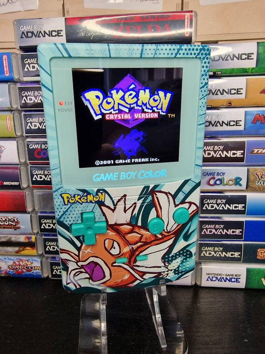 Nintendo Gameboy Color Uv Printed Magikarp Shell Funnyplaying Retro Pixel Q5 Ips Screen. 25% Larger Screen.