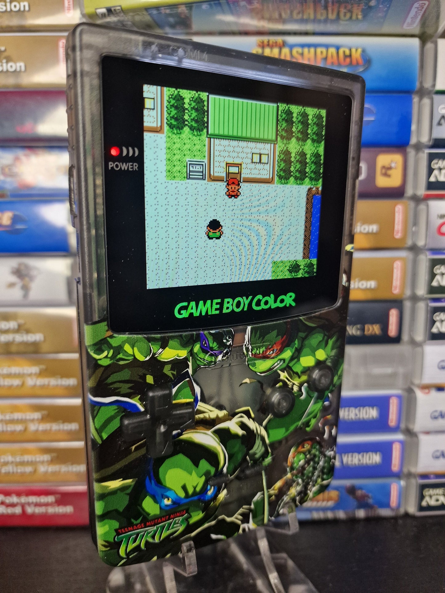 Nintendo Gameboy Color Uv Printed Tmnt Teenage Mutant Ninja Turtles Shell Retro Pixel Q5 Ips Screen. 25% Larger Screen.